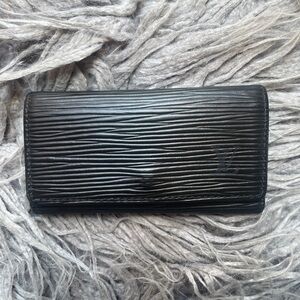 Louis Vuitton Black Epi Textured Leather Key Holder